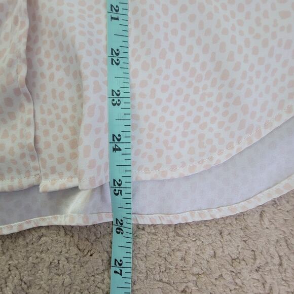 Amina Rubinacci 42/L Silk Button Up Printed Top Shirt Pastel Pink Made in Italy - Picture 5 of 11